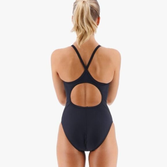 TYR Women's Durafast One Diamondfit Swimsuit, Navy/Size 38 - Picture 3 of 7